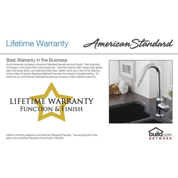 American Standard 2475500F15.075 Colony Soft 2-Handle Bar Faucet, Stainless Steel