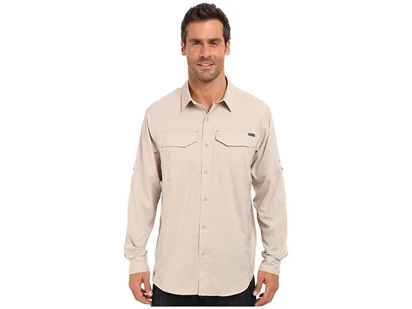 Columbia Men's Silver Ridge Lite Button Up Long Sleeve Shirt - Size: XL, Fossil