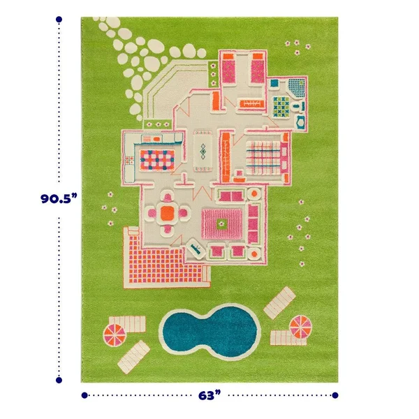 IVI Playhouse 3D Play Rug - Green