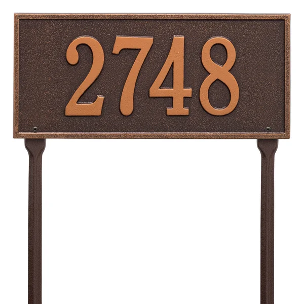 Whitehall Hartford - Standard Lawn - One Line Address Plaque ( Antique Copper)