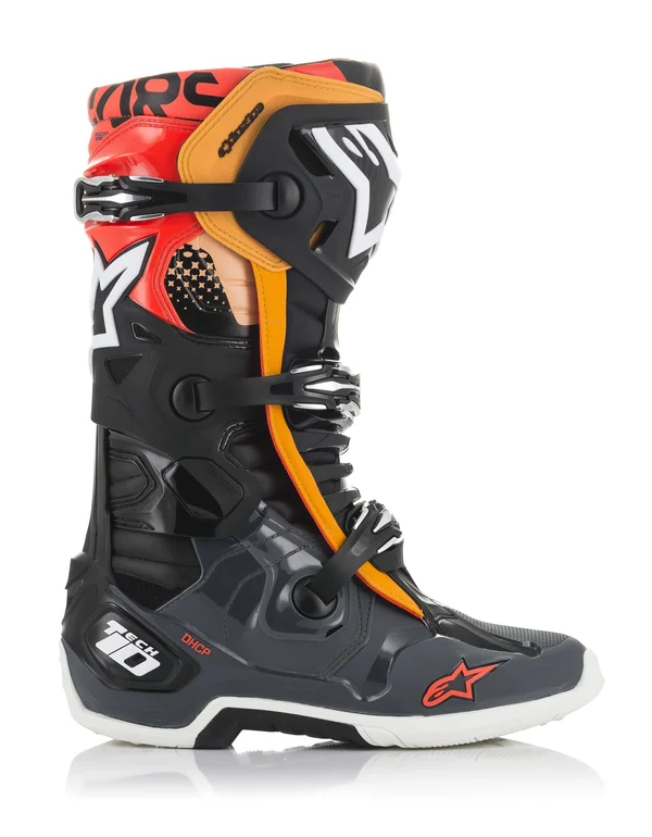 Alpinestars 2020 Tech 10 Boots Black/Gray/Orange/Red 10