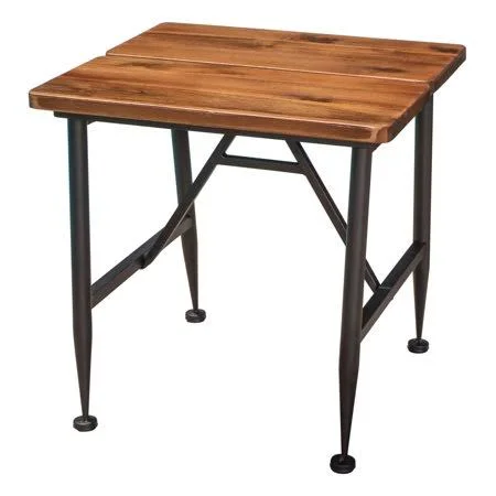 Noble House Gracelynn Industrial Rectangular Wood Outdoor Accent Table