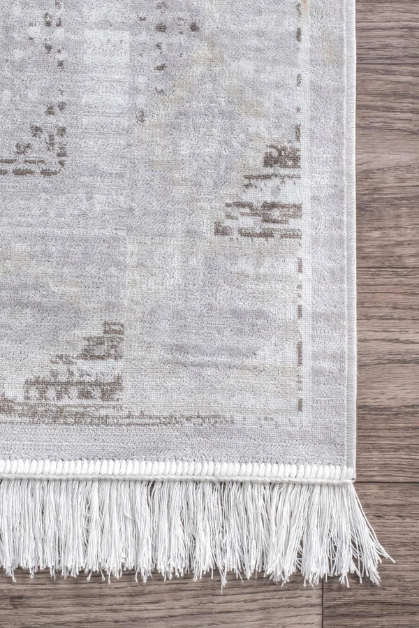 nuLOOM Maida Vintage Tribal Silver 4 ft. x 6 ft. Area Rug