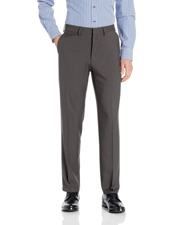 Haggar Men's Premium Comfort Straight Fit Flat Front Dress Pant