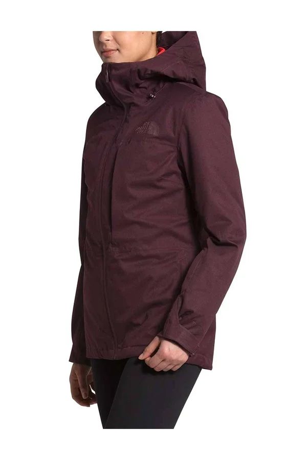 The North Face Thermoball Eco Snow Triclimate Jacket Women's - Root Brown HEATHER/FLARE - Large