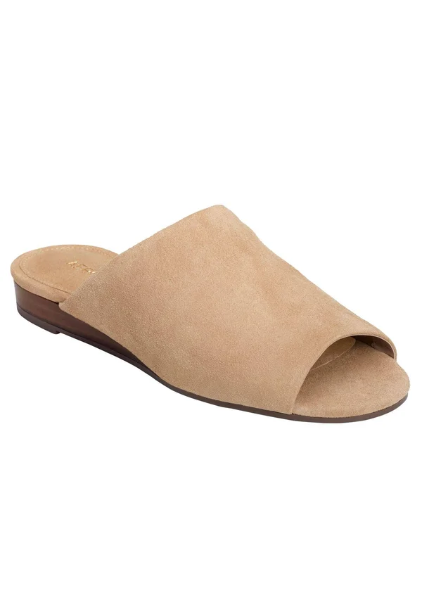 Aerosoles Women's Bitmap Slide - Size: 7.5, Tan Suede