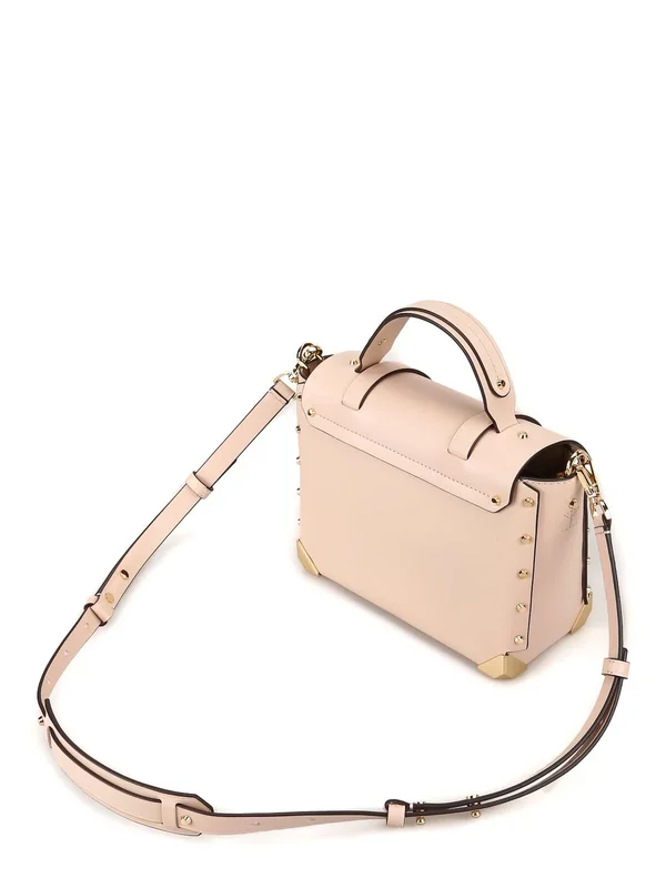 Michael Kors Manhattan Medium Leather Satchel Pink One Size