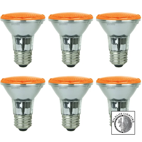 Sunlite - Amber LED PAR20 Reflector Light Bulb - 3 Watts, 120 Volts, Medium Base, 30, 000 Hour Lamp Li