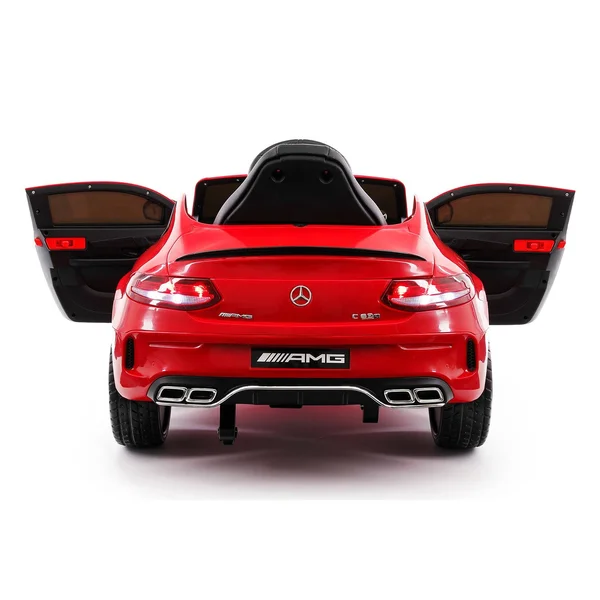 Mercedes C63S 12V Kids Ride-On Car with R/C Parental Remote, Red