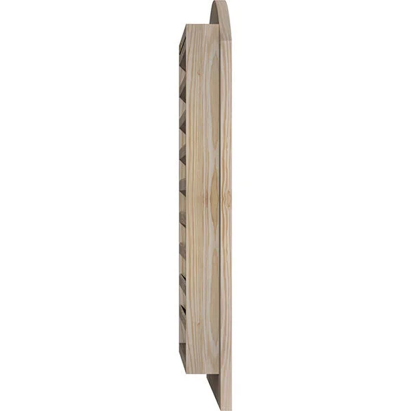 Ekena Millwork 14-in W x 34-in H Arch Top Gable Vent (19-in W x 39-in H Frame Size): Unfinished, Functional, Smooth Pine Gable V