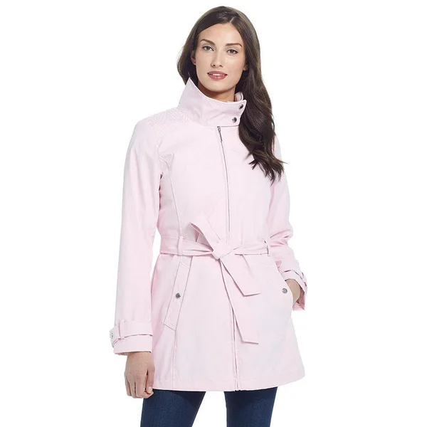 Women's Weathercast Modern Trench Coat - Size: Small, Light Red