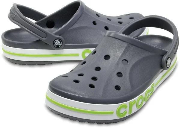 Crocs Bayaband Clog - Gray - Leather Sandals