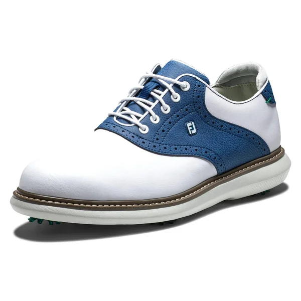 FootJoy Men's Traditions Golf Shoe - White/Navy, 8