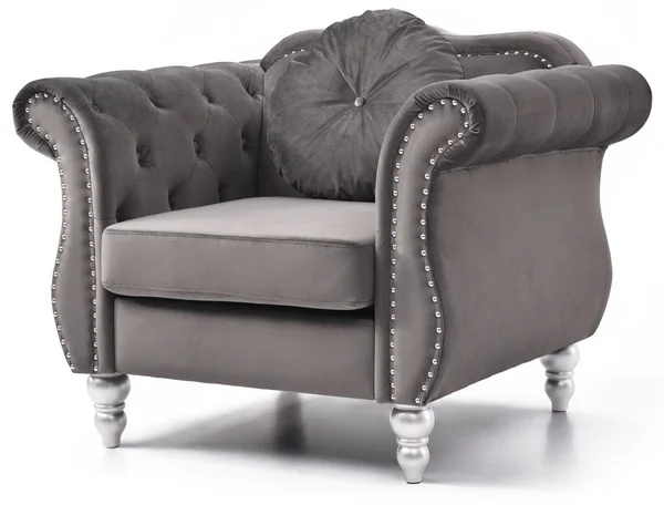 Glory Furniture Hollywood Velvet Chair in Dark Gray