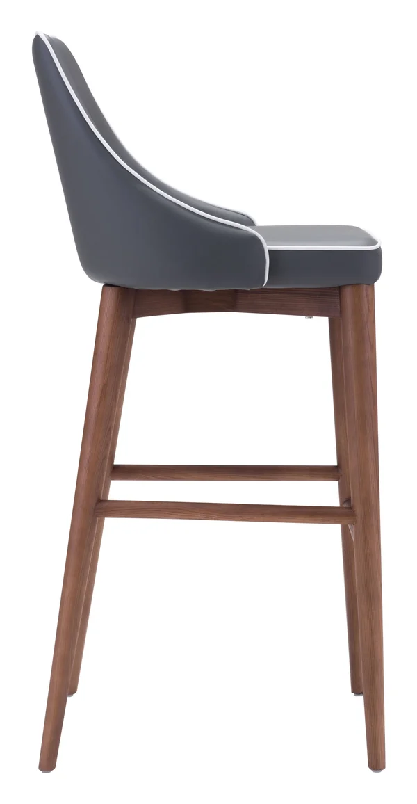 Zuo Modern Moor Dark Gray Bar Chair