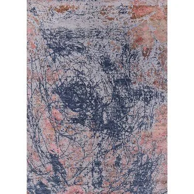Capodanno Abstract Navy/Brown Area Rug 17 Stories Rug Size: Rectangle 2' x 3'