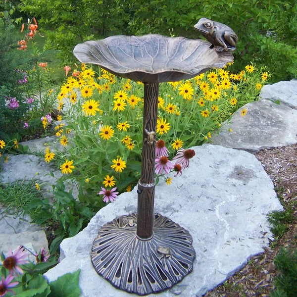 Oakland Living Frog Bird Bath
