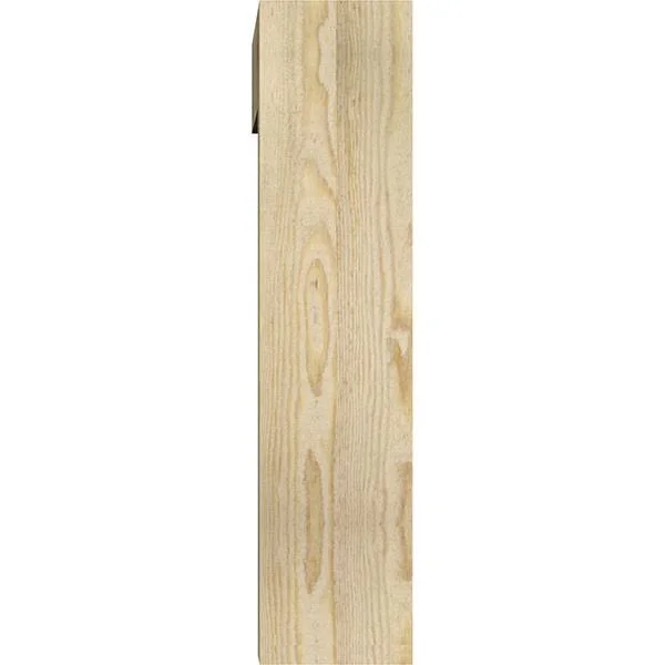 Ekena Millwork BKT0604X22X26MRC05RDF 6x22W x 22x22D x 26x22H Merced Block Rough Sawn Bracket w/ Offset Brace - Douglas Fir