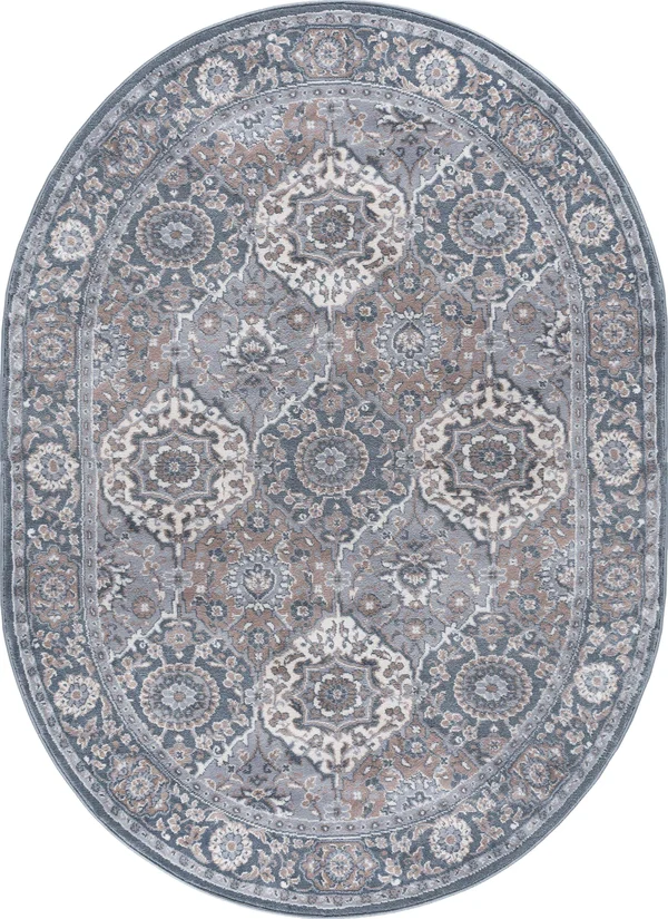 Tayse Rugs Madison Newcomb 7 ft. 10 in. Round Area Rug - Gray