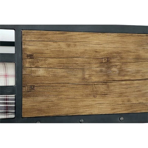 Bowery Hill Twin Over Twin Bunk Bed in Black