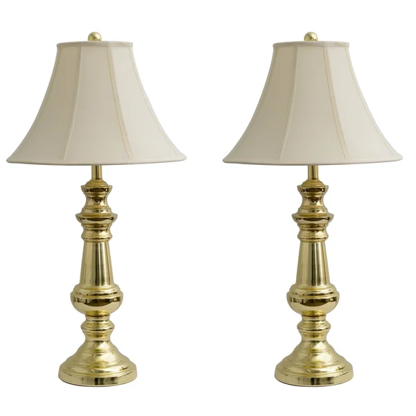Touch Control Polished Brass Table Lamps (Set of 2)