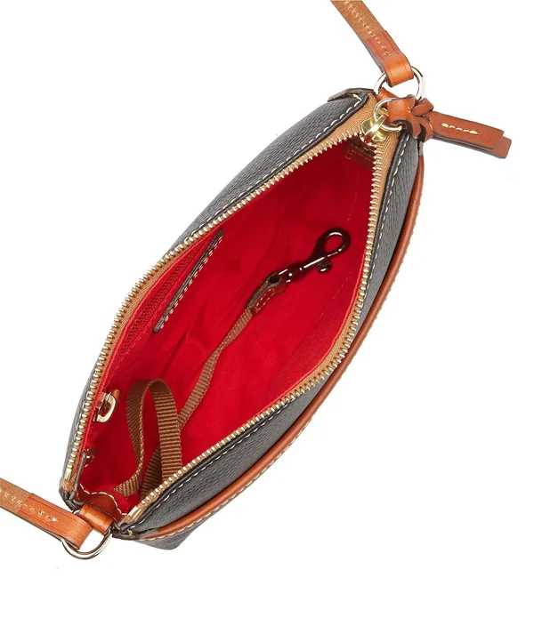Dooney & Bourke Black Pebble Grain Ginger Pouchette