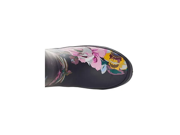 Joules Welly Print Women's Rain Boots Navy Florals : 7 B - Medium