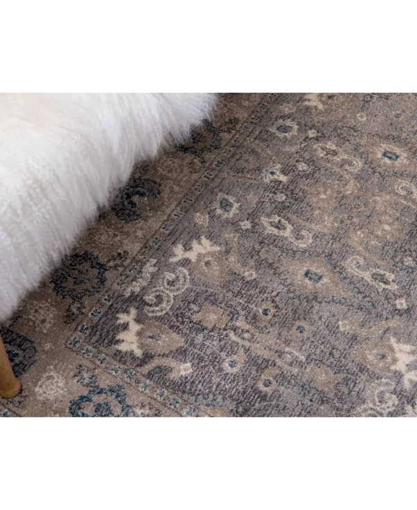 Unique Loom Gaisberg Salzburg Area Rug - 8& x 11& (Gray)