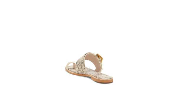 Louise et Cie Altan Sandal, Women's, Taupe/Brown Snake Print, Size 5, Sandals, Flat