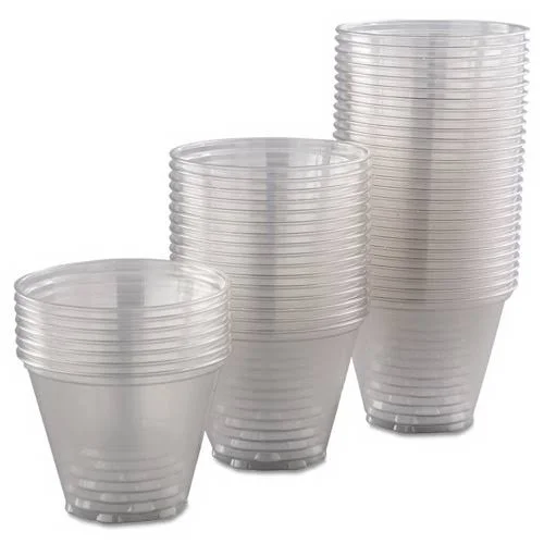 Fabri-Kal RK Crisscross Cold Drink Cups, 3 oz, Clear