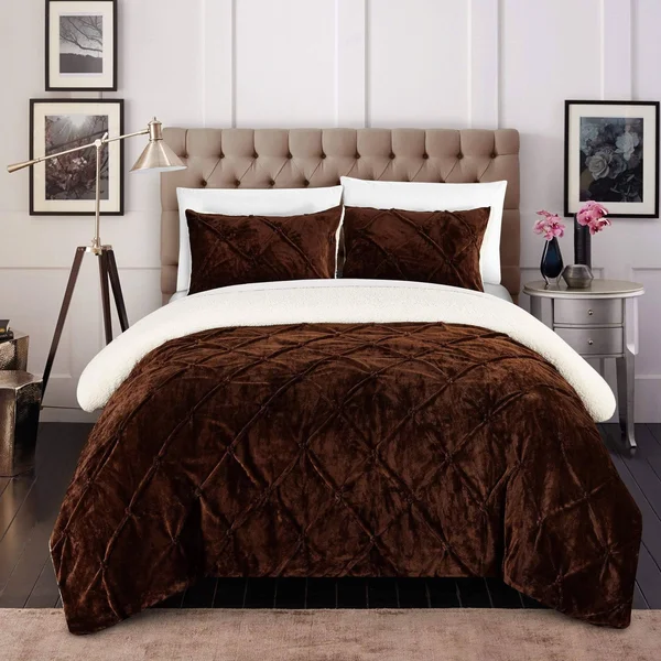 Chic Home Josepha 7 Piece Queen Bed in A Bag Comforter Set - Brown