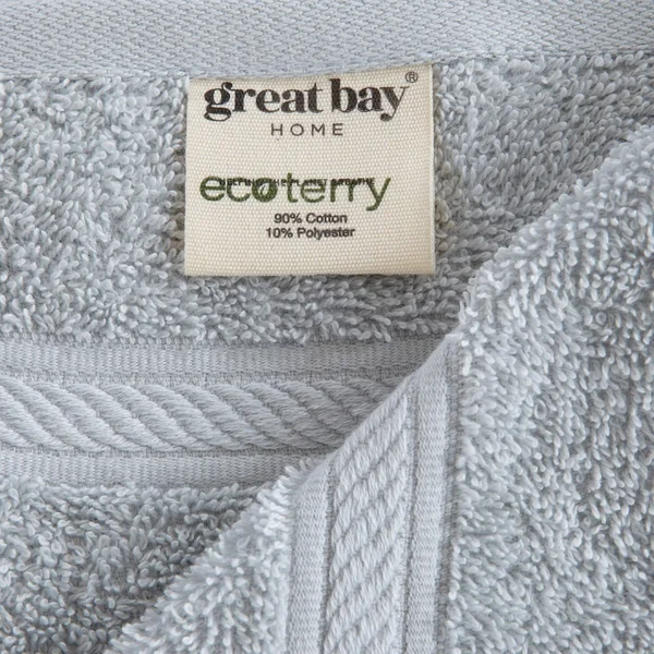 Great Bay Home Eco-Friendly Anti-Microbial 6 Piece Towel Set Blue