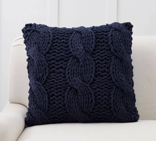Colossal Handknit Pillow COVER - 24 x 24