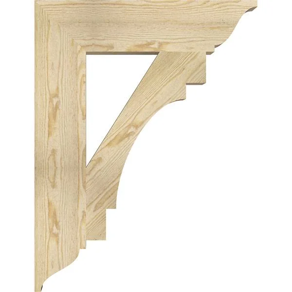 Ekena Millwork BKT06X26X34MRC01RDF 6x22W x 26x22D x 34x22H Merced Traditional Rough Sawn BRACKET, Douglas Fir