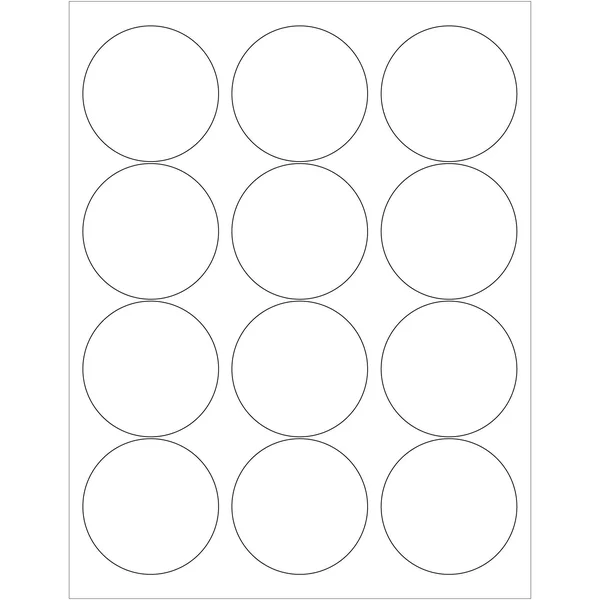 Tape Logic Circle Laser Labels, 2 1/2