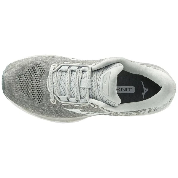 Mizuno Women's Wave Sky Waveknit 3 Running Shoe - Glacier Gray-white, Size 7.5