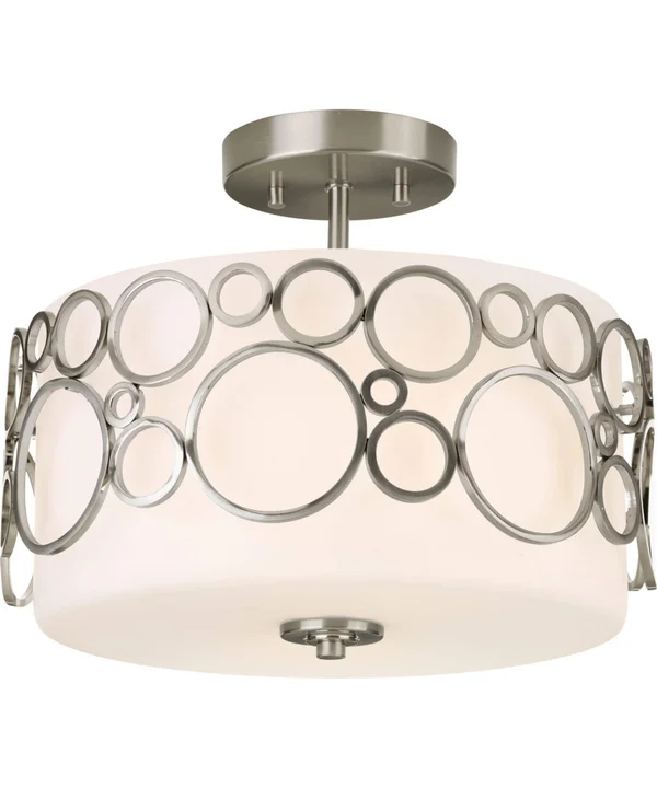 Progress Lighting P3741-09 Bingo Semi Flush Mount Light Brushed Nickel