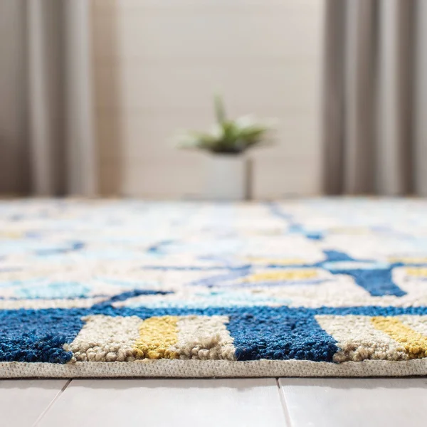 Safavieh Four Seasons FRS449A 3&6x22 x 5&6x22 Tan - Blue Area Rug
