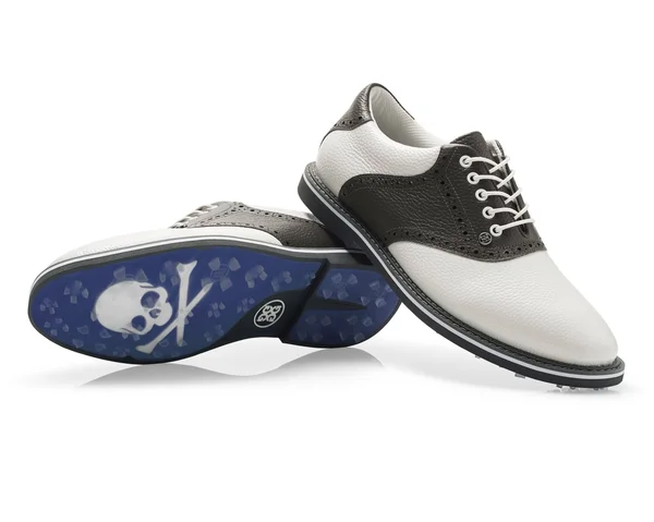 G/FORE Men's Saddle Gallivanter Golf Shoes - White/Grey, 12.5