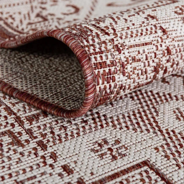 Outdoor Aztec Rust Red 3x5 Accent Rug Indoor Outdoor Rug