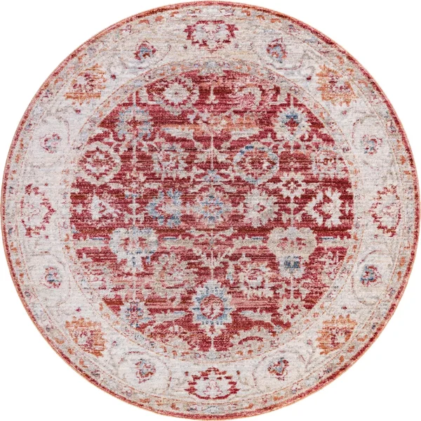 Noble Alexander Rug Red - Round 4& x 4&