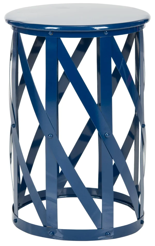 Safavieh Bertram Iron Stool, Navy