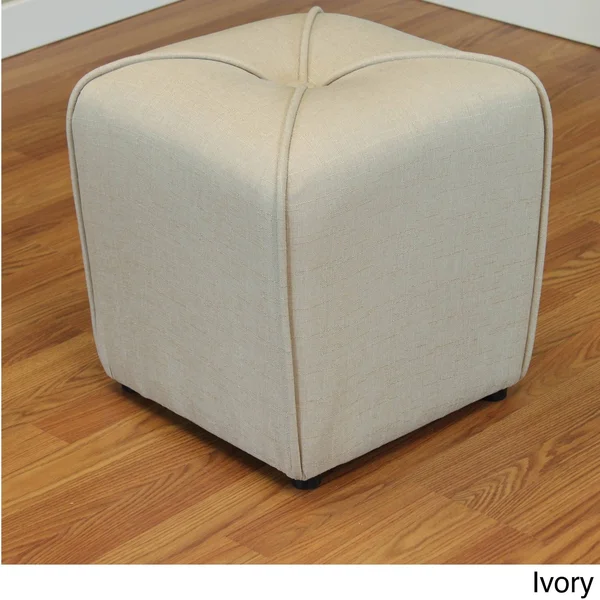 Monsoon Sopri Upholstered Ottoman, Green Apple