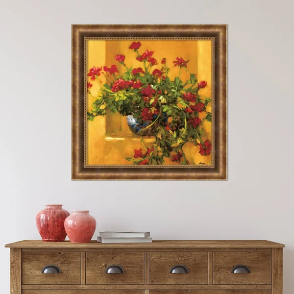 Amanti Art &Ivy Geraniums& by Philip Craig Framed Painting Print