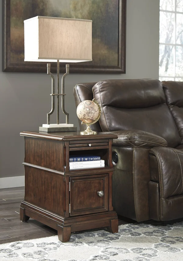 Ashley Furniture T809-7 Lavidor Chair Side End Table - Chocolate