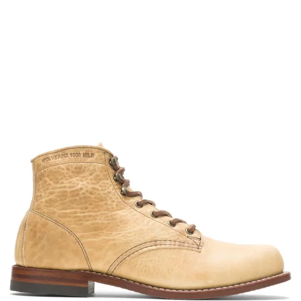 Wolverine Men's Olive Tanned - 1000 Mile Plain-Toe Original Boot Natural - Size 11