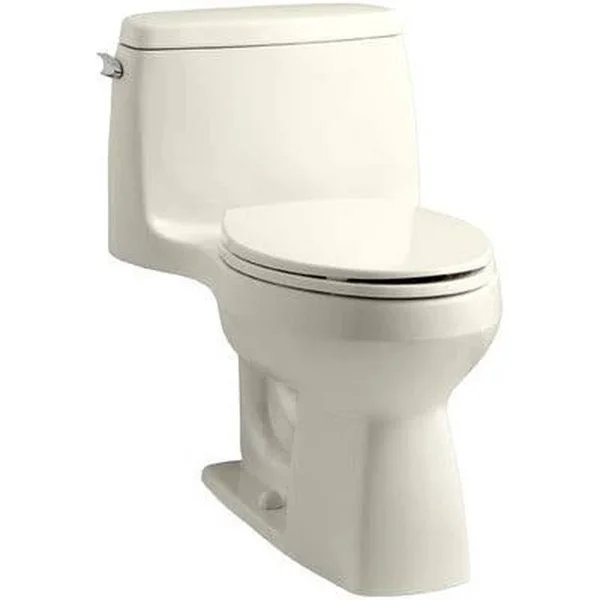 Kohler Santa Rosa Comfort Height One-Piece Compact Elongated 1.6 GPF Toilet with AquaPiston Flush Technology and Left-Hand Trip