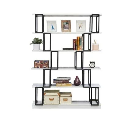 Acme Verne Bookshelf in White & Black 92408 17 Stories