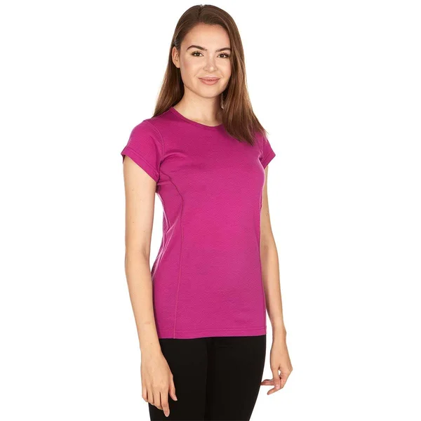 Minus33 Merino Wool Women's Appalachia Lightweight Short Sleeve Crew - Radiant Violet, X-Small