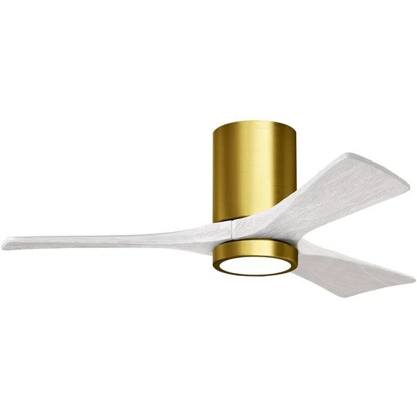 Matthews Fans IR3HLK-CR-MWH-60 Irene - Ceiling Fan with Light Kit Matte White 60 Inches Polished Chrome Finish